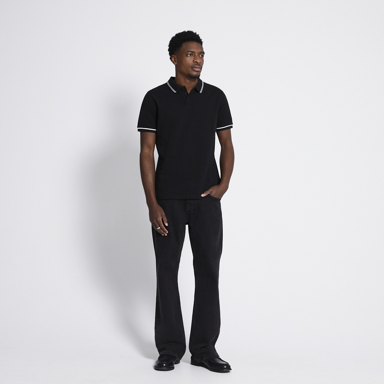 Polo shirt "Alan stripe" Black
